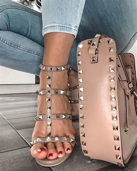 dupe valentino shoes|valentino rockstud sandals outfit.